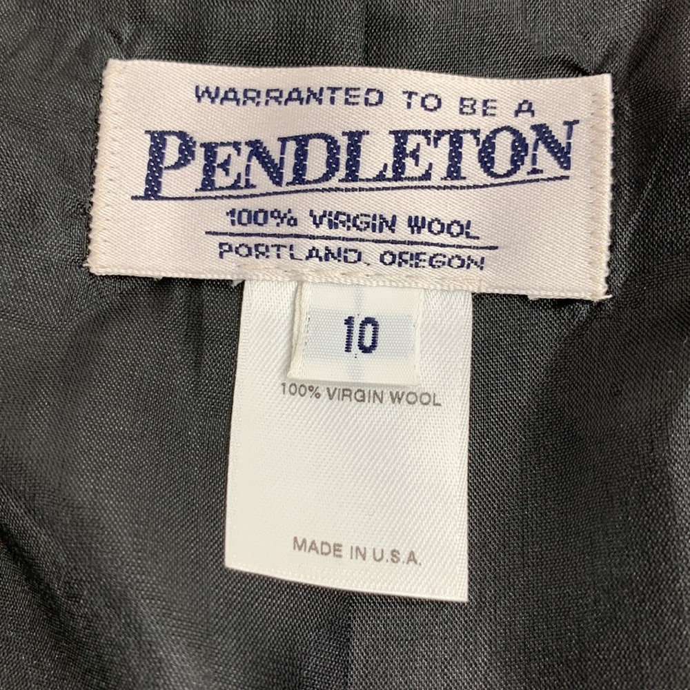 Pendleton Vintage Wool blazer jacket Dark gray Size 10 Two button up Lined - Picture 7 of 11